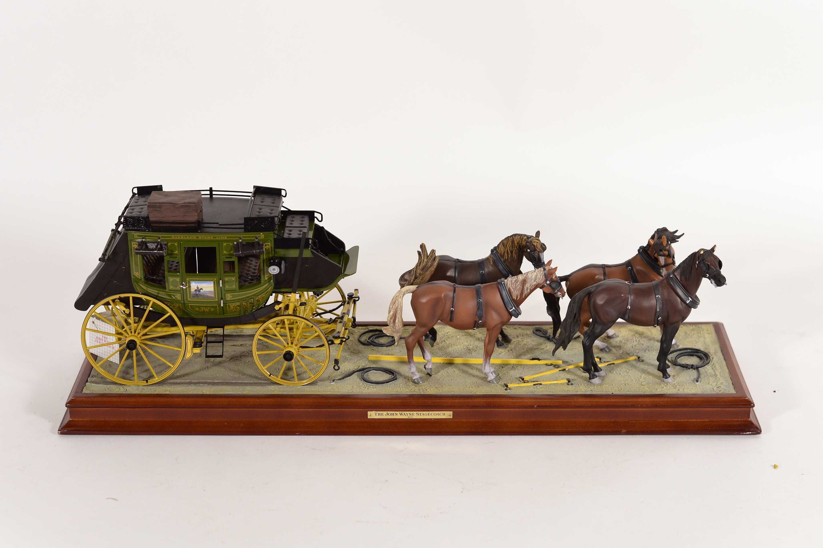 John Wayne sous cloche en verre – The Franklin Mint – Scène western – Éd