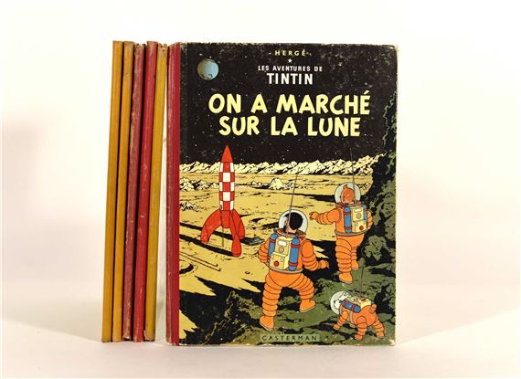 Lot of vintage Tintin albums - 1950-1960's