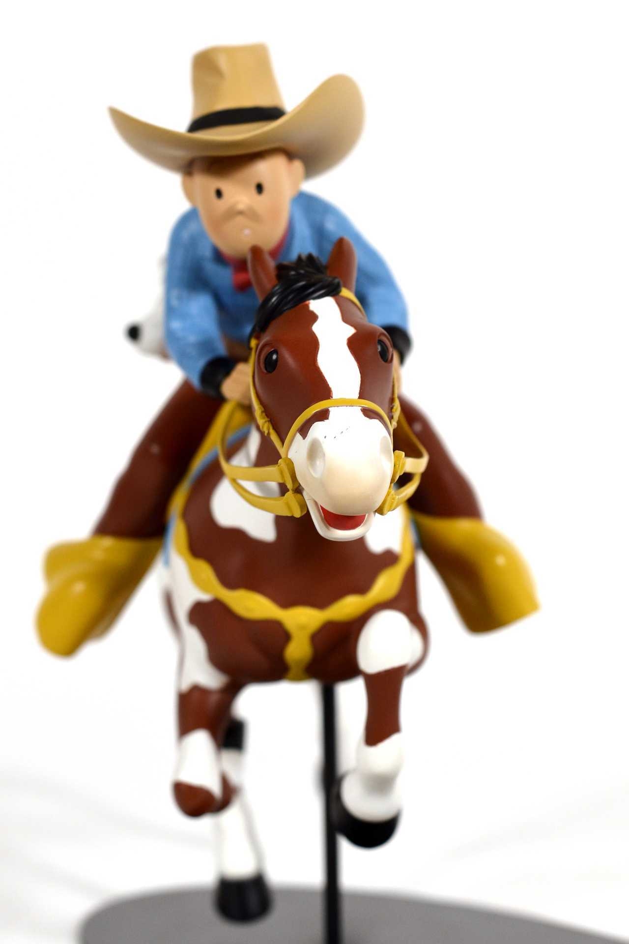Tintin cow-boy - Statuette résine 27 cm