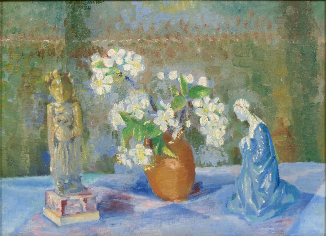 Conrad Felixmüller | Still Life with Flowers and Figures (1974) | MutualArt