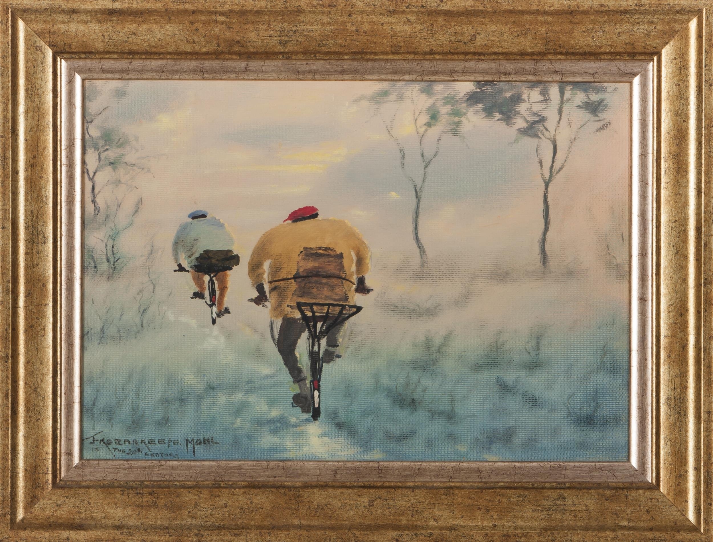 John Koenakeefe Mohl | CYCLISTS IN SINGLE FILE | MutualArt