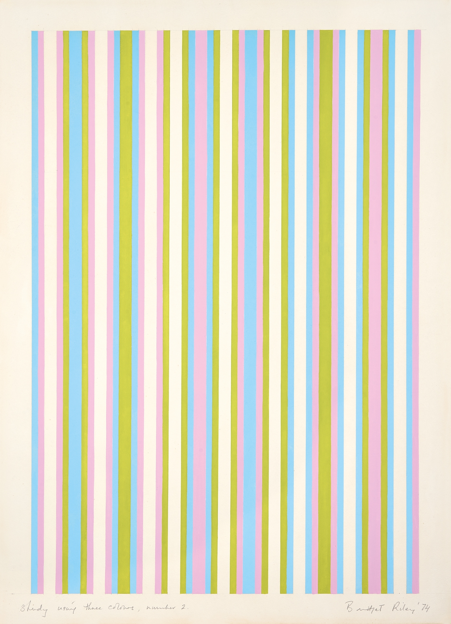Bridget Riley | STUDY FOR GALA (1974) | MutualArt