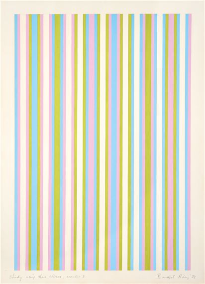 Bridget Riley | Study Using Three Colours (1974) | MutualArt