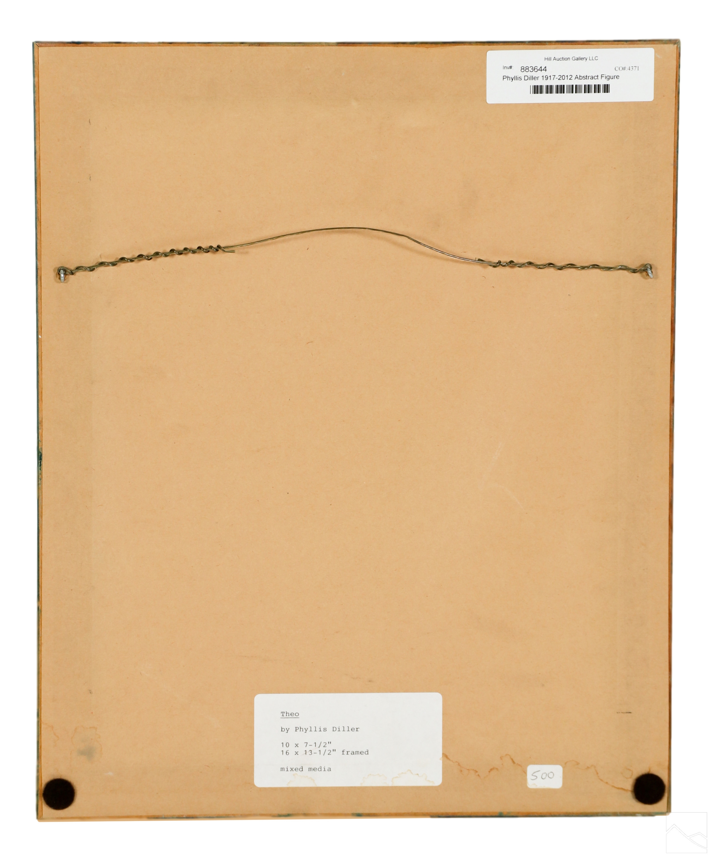 Artwork by Phyllis Diller, Phyllis Diller 1917-2012 Mixed Media Theo Painting, Made of Mixed Media