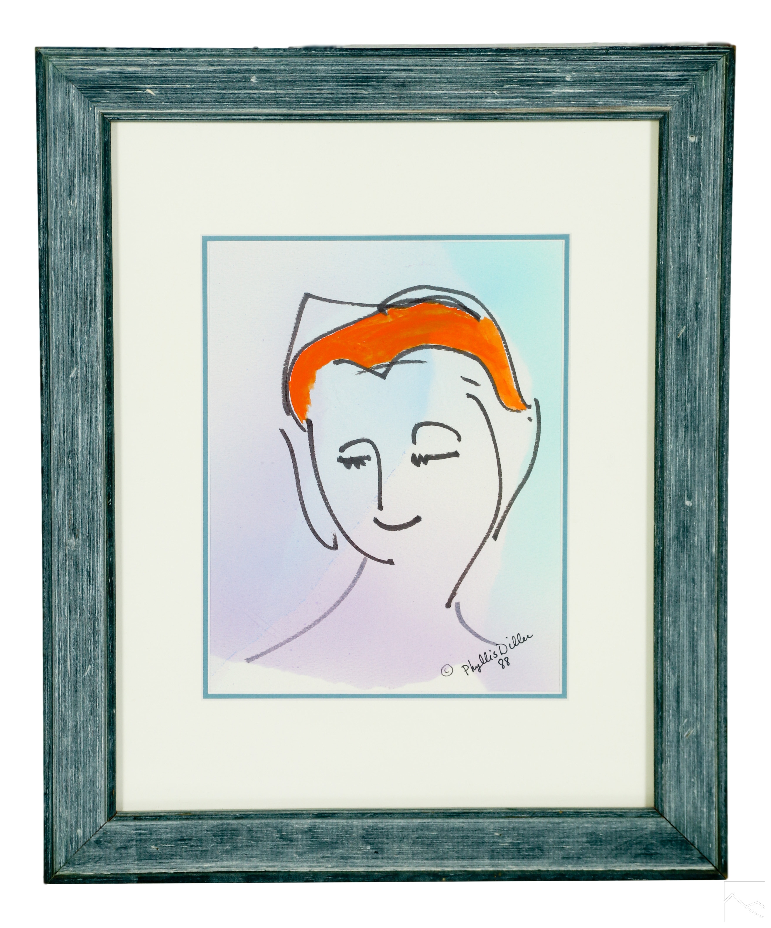 Artwork by Phyllis Diller, Phyllis Diller 1917-2012 Mixed Media Theo Painting, Made of Mixed Media