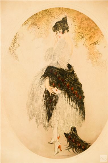 Louis Icart | Louis Icart 1888-1950 The Letter Art Deco Etching