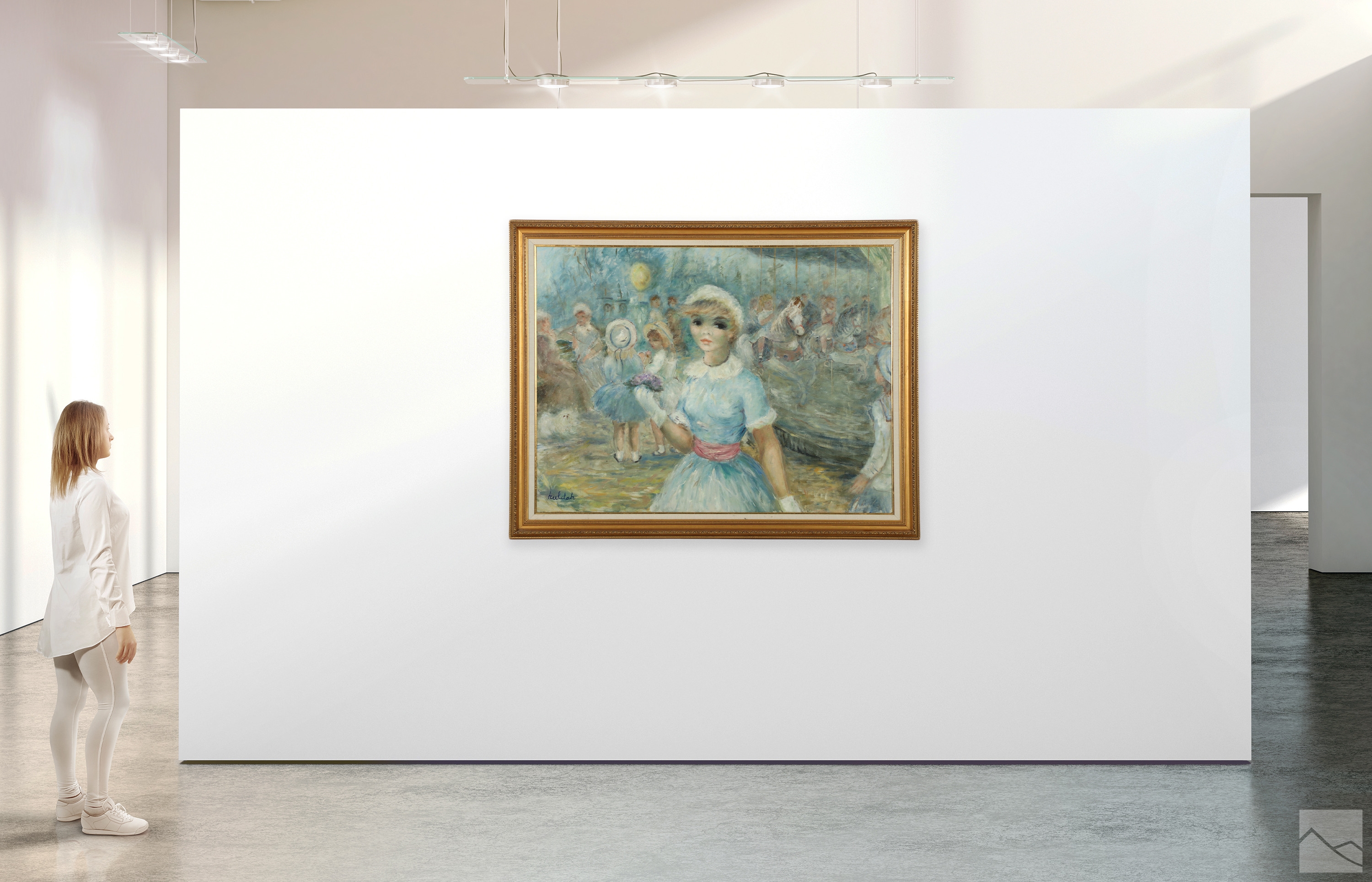 Huldah Cherry Jeffe | Huldah C Jeffe 1901-2001 Le Carousel Oil Painting ...