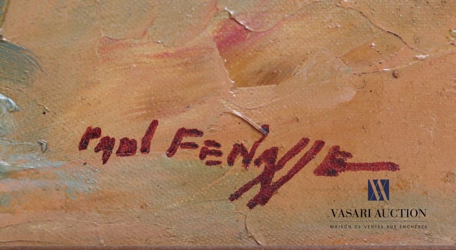 Artwork by Paul Fenasse, Oasis in the south of Algeria, Made of Oil on canvas