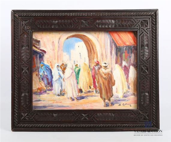 The entrance of the city by Bruno Retaux, 1947