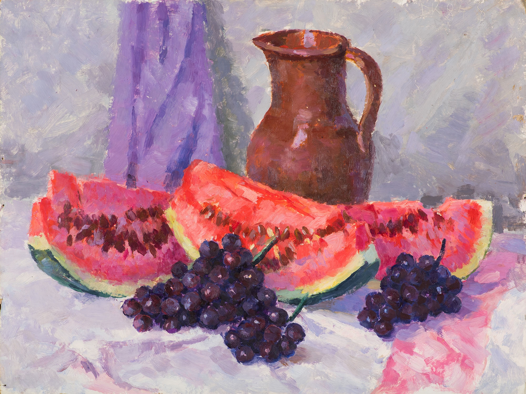 Artwork by Boris Gerasimovich Shakhnazarov, Autumn still life, Made of Oil on cardboard