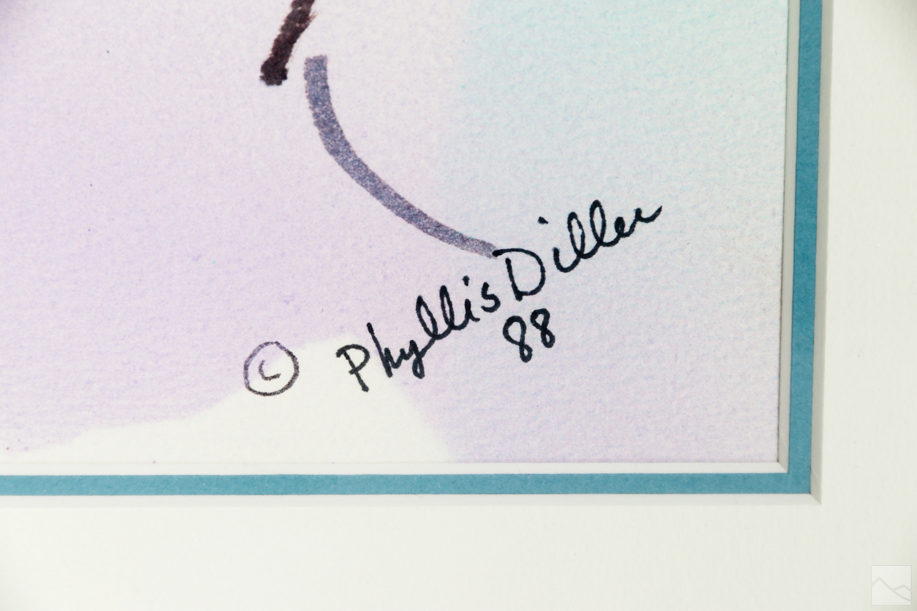 Artwork by Phyllis Diller, Phyllis Diller 1917-2012 Mixed Media Theo Painting, Made of Mixed Media