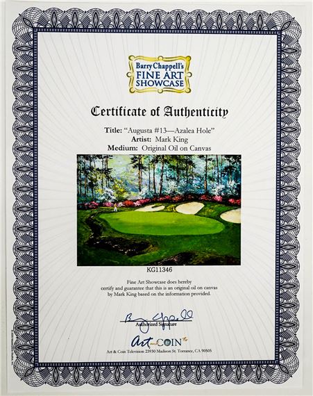 マーク・キング　「AZALEA IN AUGUSTA」 Mark King | Augusta #13-Azalea Hole | MutualArt