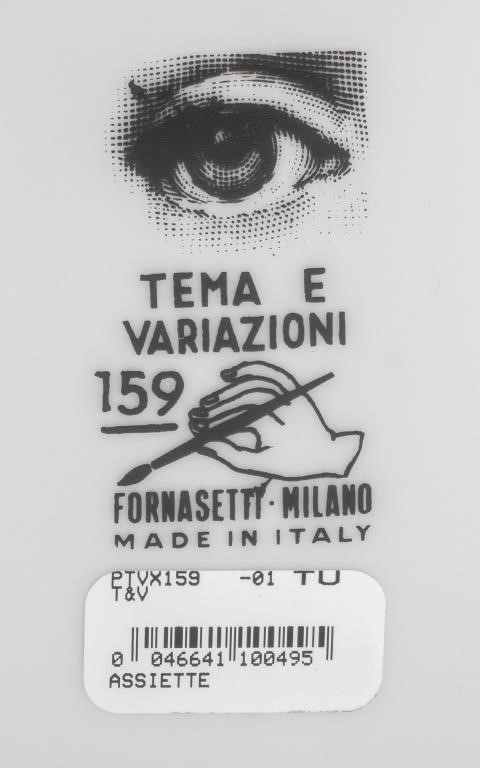 Twenty Piero Fornasetti tema E Variazioni Ceramic Tiles Auction