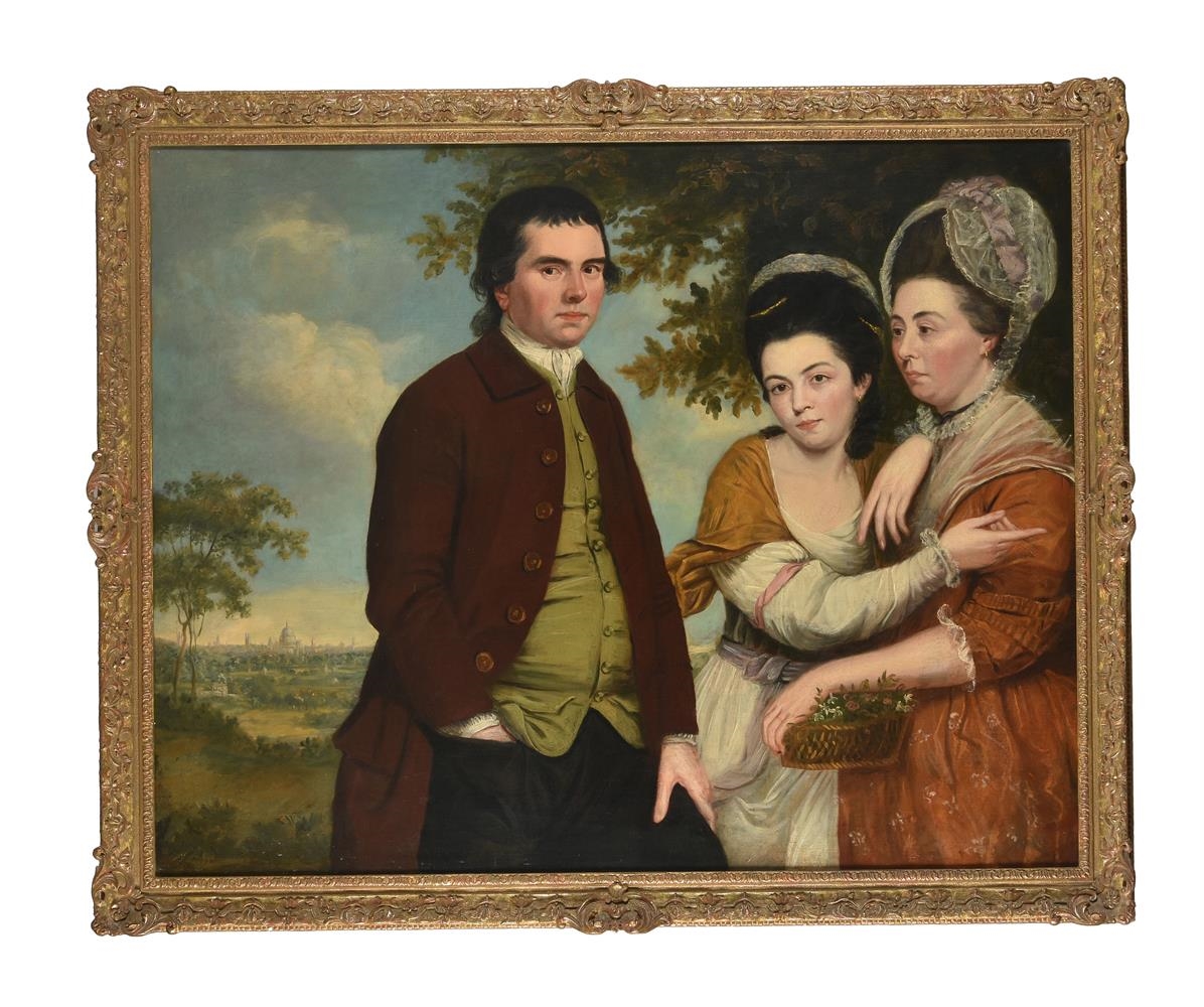 Tilly Kettle FAMILY GROUP WITH ST. PAULS AND THE CITY OF LONDON