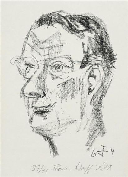 Bildnis Florian Karsch I by Otto Dix, 1964
