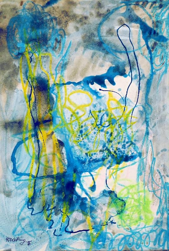 Edmund Kesting | Blaue Komposition (1970) | MutualArt