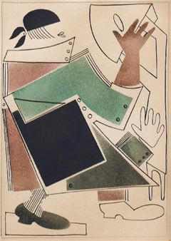 Frau mit Kopftuch - Wladimir Lebedew