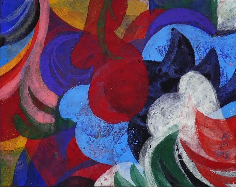 Artwork by Monika Meiser, Gartenstück, Made of Pigments, acrylic