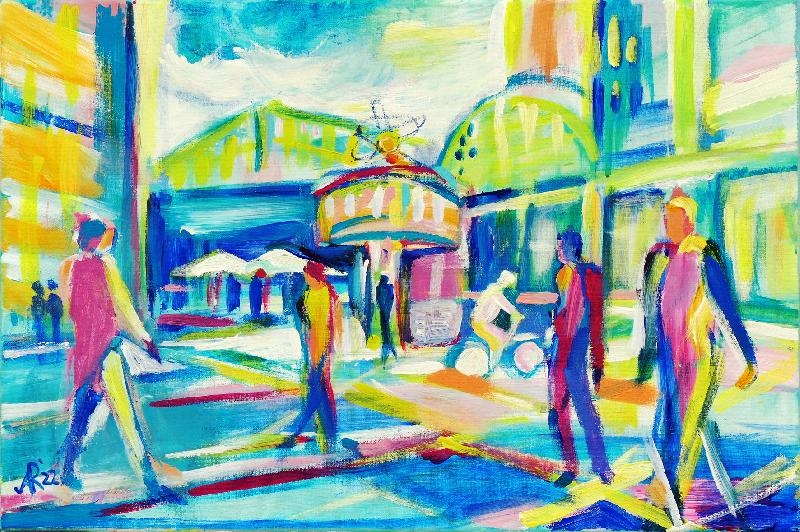 Anke Rische | Auf dem Alexanderplatz (2022) | MutualArt