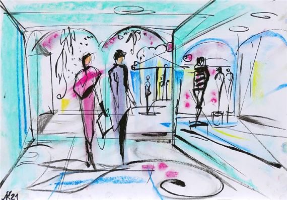 Anke Rische | Straßenzug in Monaco (2024) | MutualArt