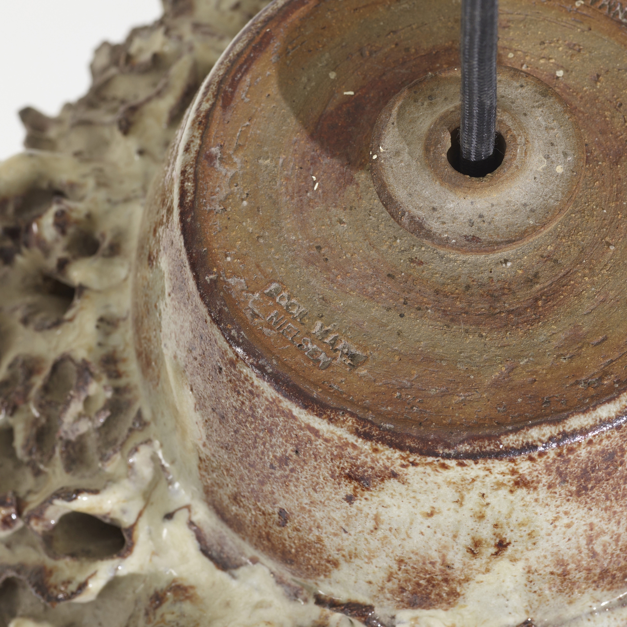 Artwork by Bodil Marie Nielsen, Pendant lamp, Made of glazed stoneware