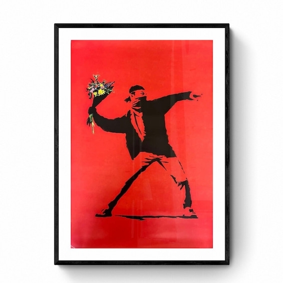 Banksy | Banksy Flower Thrower - Official Poster of the exhibition ...