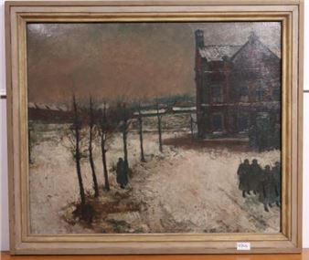 Soldaten bij de kazerne in Amersfoort - C. Hund