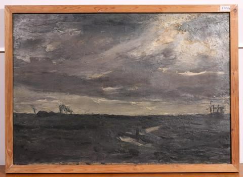 Twee landschappen met akkers by C. Hund