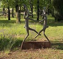 Lièvres dansant ("Dancing Hares"). by Guy du Toit, 2016
