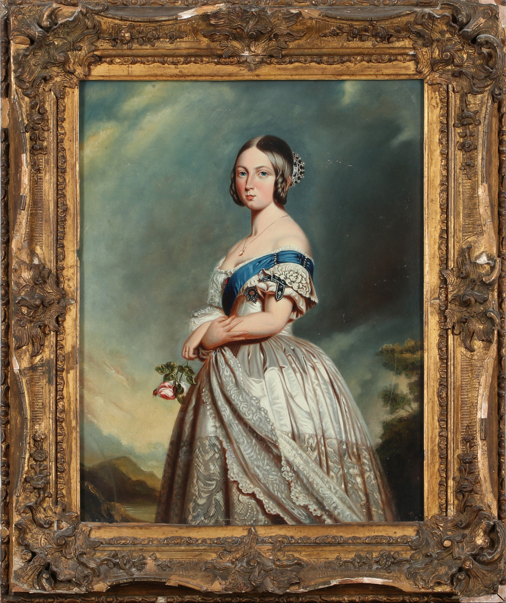 Portrait Of Empress Eugenie Of France Painting by Thomas Couture