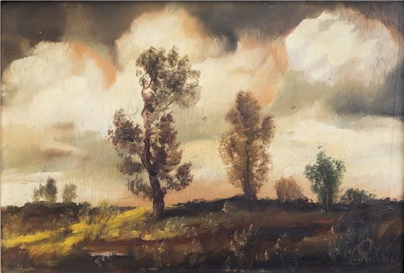 Viktor Rolín | Stromy v krajině před bouří | MutualArt