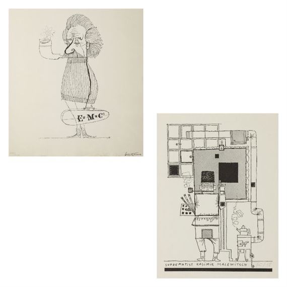 "E=MC2" ; "Suprematist Kasimir Malewitsch" - Gerd Burtchen