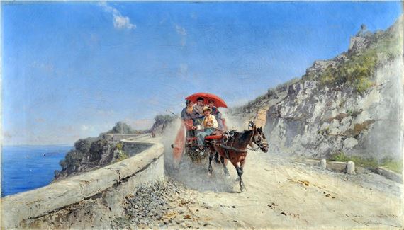 Gita in carrozza by Francesco Mancini, 1874