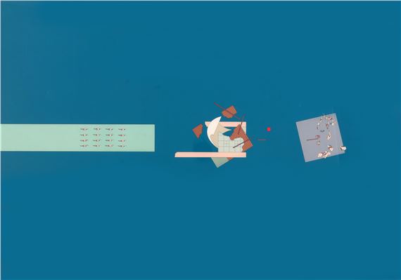 Ontwerp voor zwembad by Rem Koolhaas, '81