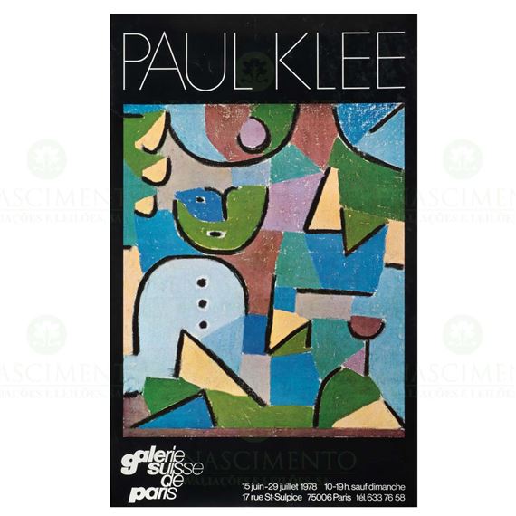 Affiche Lithographique Originale Paul Klee Expo Galerie Flinker 1974 - Mourlot
