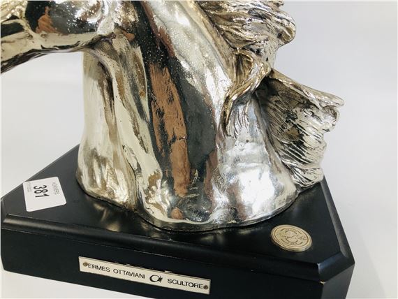 ERMES OTTAVIANI SCULTORE / 時計付き / オブジェ / 置物 / シルバー