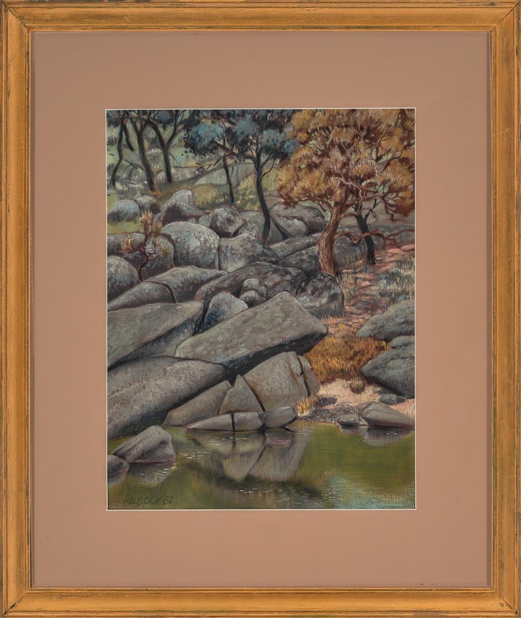 Artwork by Stewart Roy Halbisch, Cliff Face, Made of pastel