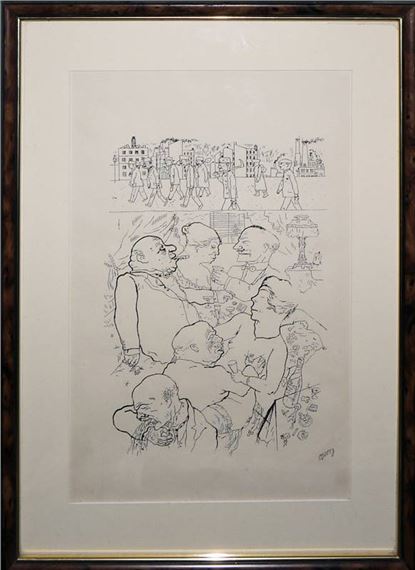 George Grosz | Soirée (Aus: Ecce Homo) 1922 (1922) | MutualArt