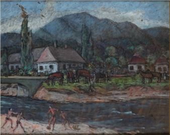 Nagybányai patakparton - Ignác Udvardy