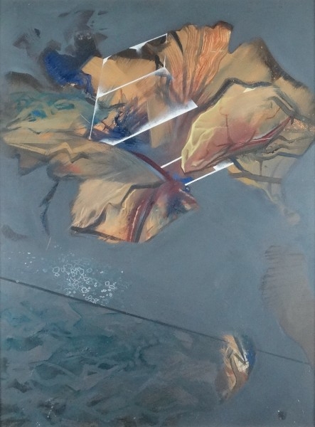 Artwork by Márton Barabás, Kristályosodás, Made of wood fiber, oil