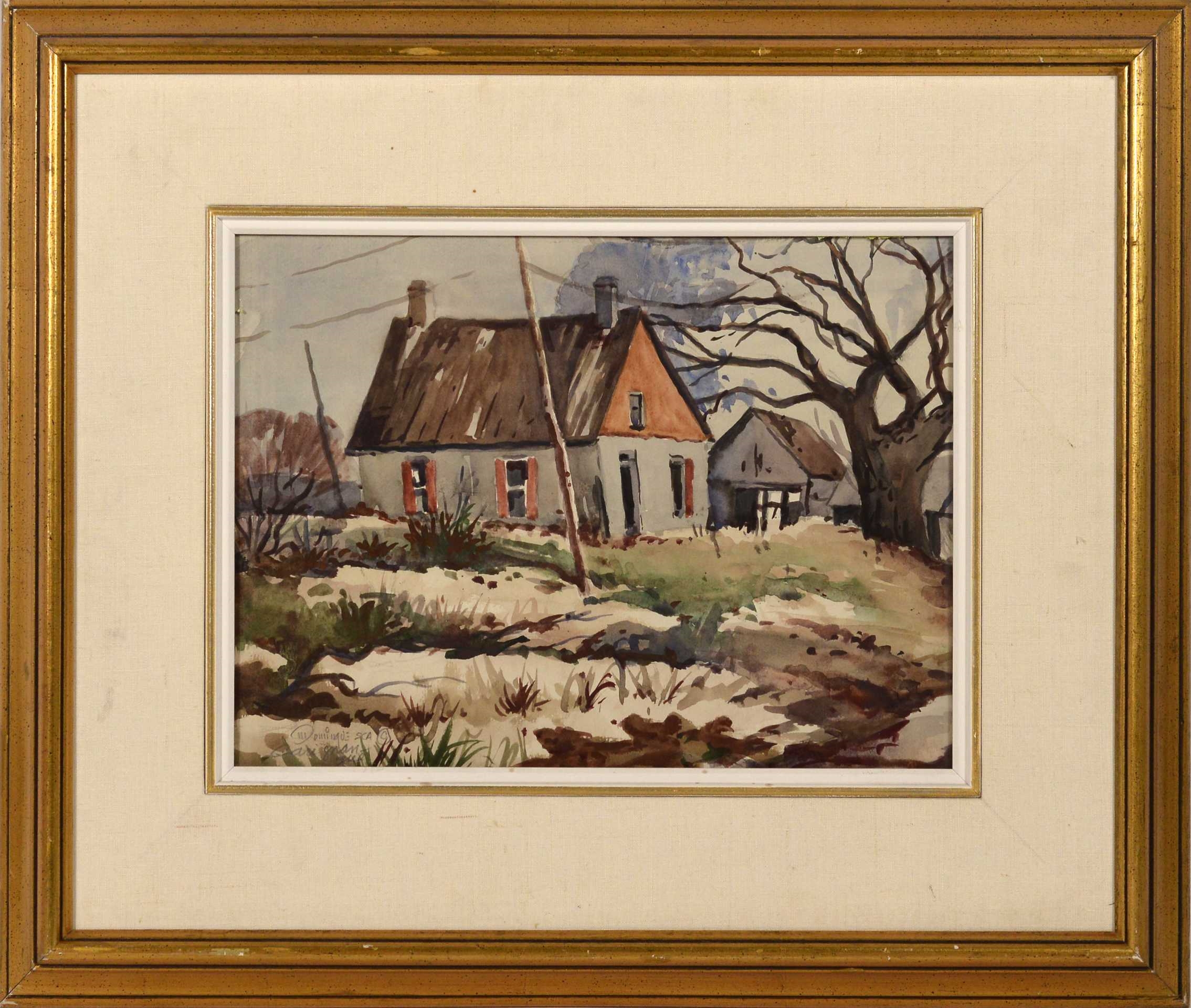 Artwork by Maurice Domingue, Maison, Made of Watercolour on paper