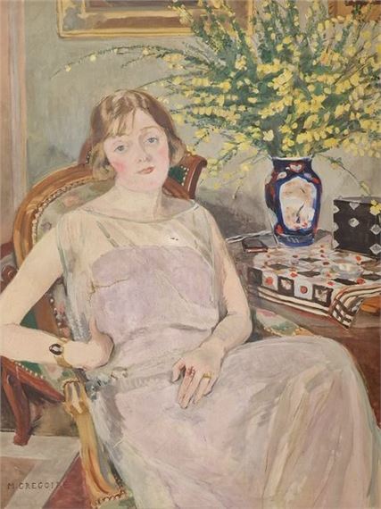 Portrait of a woman in her home by Madeleine Gregoire