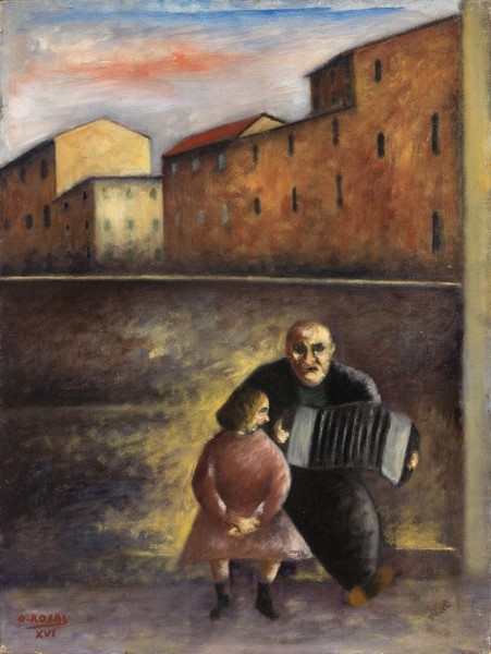 Suonatore ambulante by Ottone Rosai, 1938