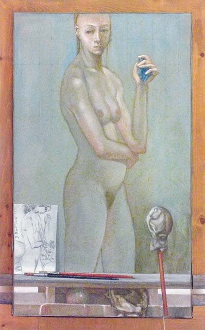 Artwork by Gisela Breitling, Auf der Staffelei I, Made of Oil on canvas