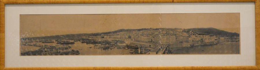 Artwork by Jean-théophile Geiser, Panoramic view of Algiers around 1880, Made of Silver photograph