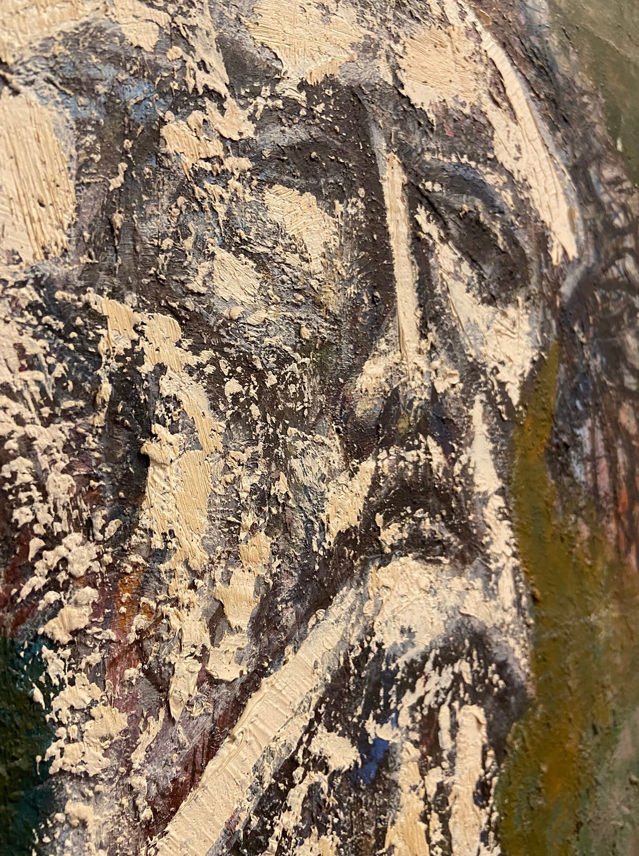 Artwork by John Albert Jurgens, Abstract Acrylic JOHN A. JURGENS "Magdalene Woman" Figure on Canvas, Made of Acrylic