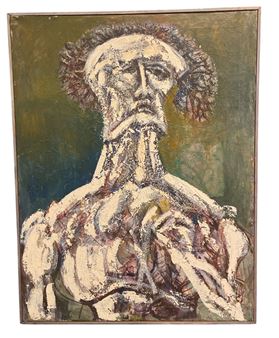 Abstract Acrylic JOHN A. JURGENS &quot;Magdalene Woman&quot; Figure on Canvas - John Albert Jurgens