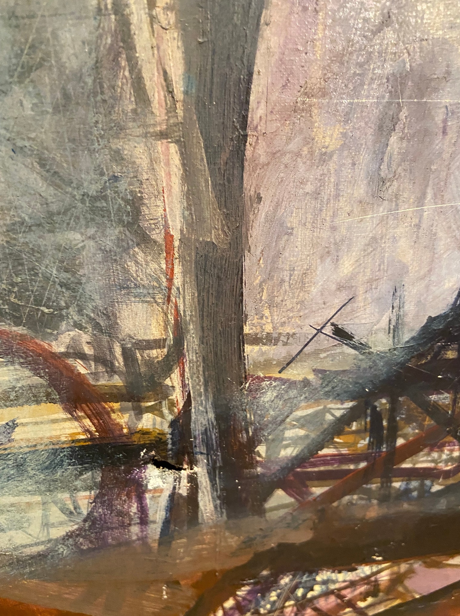 Artwork by John Albert Jurgens, Large JOHN A. JURGENS Abstract Oil on Canvas, Made of Oil on Canvas