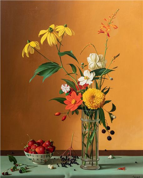 Fleurs et fraises by Fernand Renard