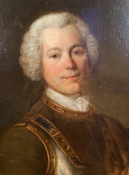 French School, 18th Century | Portrait of a man with a cuirass in an ...